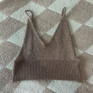 Super down rose gold tank crop top size small